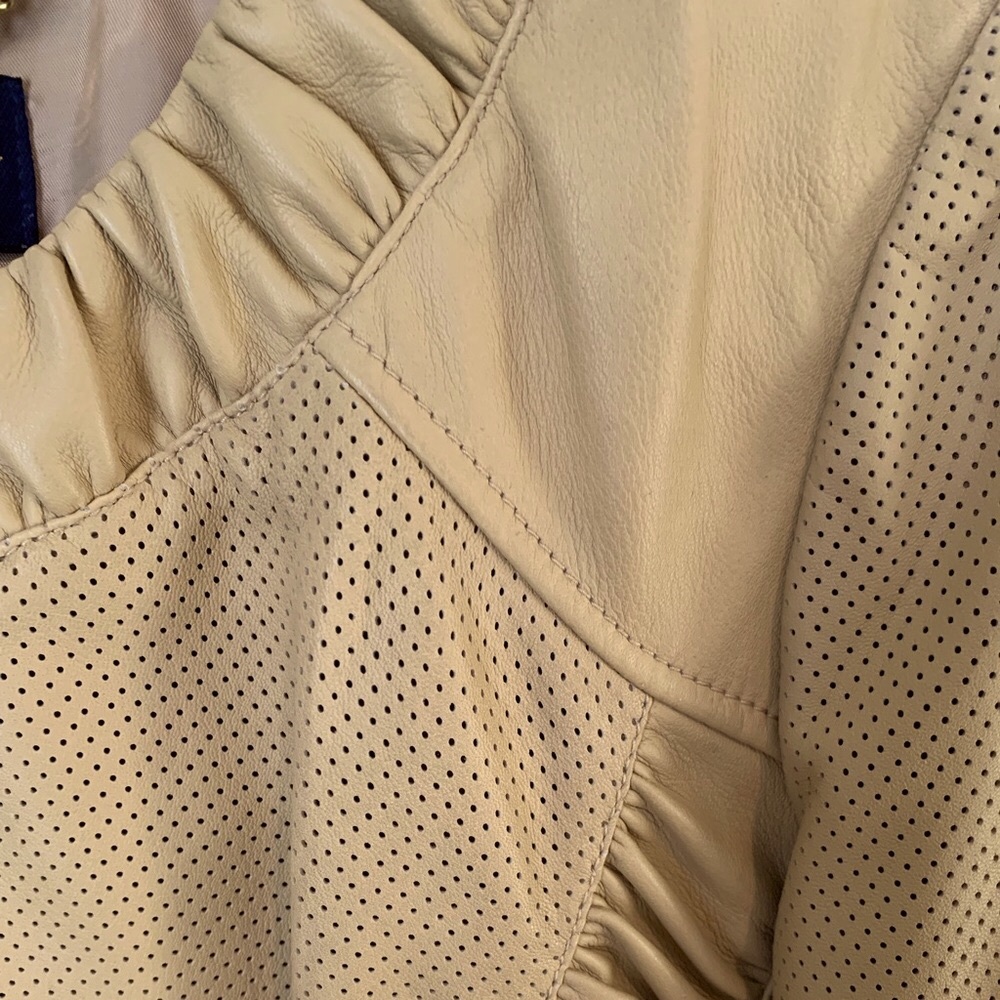 Luisa Spagnoli size 46 fine leather jacket - Picture 6 of 15